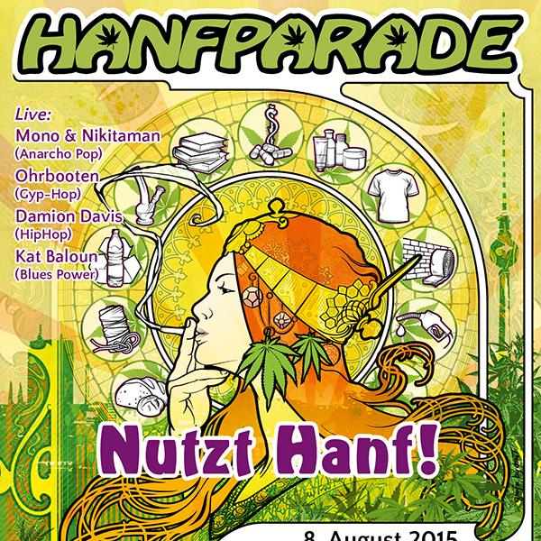 Abbildung des Posters der Hanfparade 2015 von Doro T.
